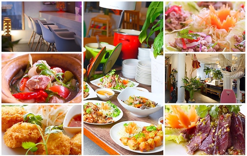 リゾートロケーションにありながらアットホームな空間。本場タイの家庭料理を味わう。