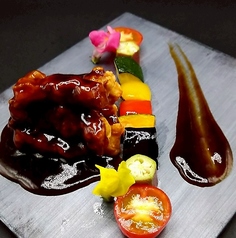 黒酢酢豚　ラタトゥイユ仕立て