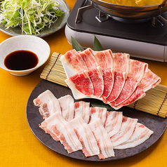 あか屋名物 馬とりんどうポークしゃぶしゃぶ