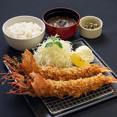 有頭大海老フライ定食