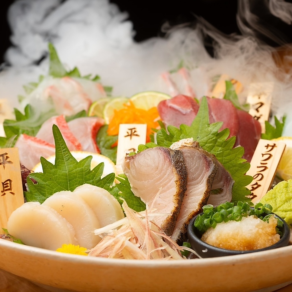 当店自慢の鮮魚と地鶏をコース料理で是非ご堪能ください！お好みのお酒と共にどうぞ♪