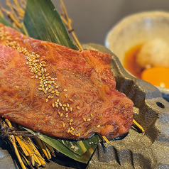 上ロースの炙り 月見タレ/鶏ハラミの炙り