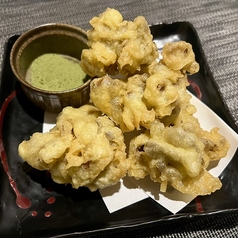 まい茸の天ぷら~抹茶塩~