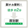 駅チカ！JR厚別駅より徒歩2分、JR新札幌駅より徒歩10分