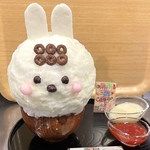 かき氷　六文銭もこんこ（白うさぎ:練乳）