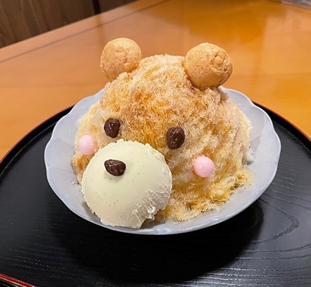 かき氷　キャラメル雪くま
