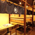 みんなでわいわい宴会♪落ち着いた雰囲気の店内★最大宴会は70名様まで。団体様も大歓迎です！