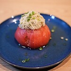【冷製】トマトととろろ昆布のおでん
