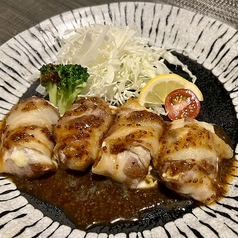 山芋とチーズの豚バラ巻きオーブン焼き~ハニーマスタードソース~