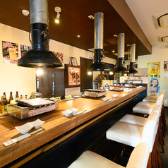 デートや1人焼肉にもおすすめなカウンター席