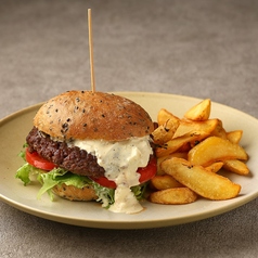 和牛スマッシュ バーガー　with　フライドポテト