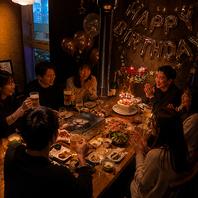 VIPルーム特別装飾いたします。個室料金3,000円8名様迄