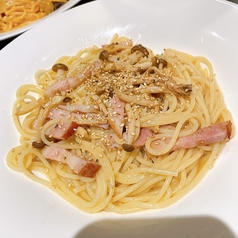 しめじとベーコンの和風パスタ