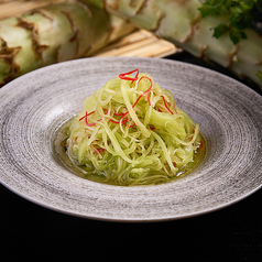 茎レタスの香味ねぎ油和え