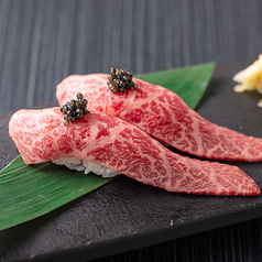 キャビアの炙り寿司2貫