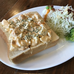 厚切りトースト（たまごサラダ）サラダ付き　★ドリンクセットの写真