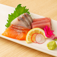 鮮魚の刺身3種盛り