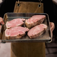 九州産ポーク低温調理、中ふわ外カリ肉汁じゅわり