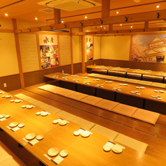 掘りごたつ3部屋つなげると最大53名様まで対応可