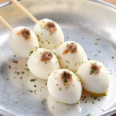 半熟うずら玉子(アンチョビのせ)
