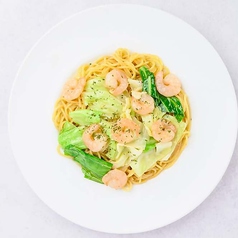 エビとキャベツのスパゲティ