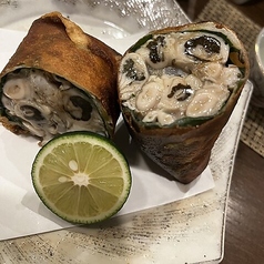 広島県産 生カキの春巻き~めっちゃ美味いです~