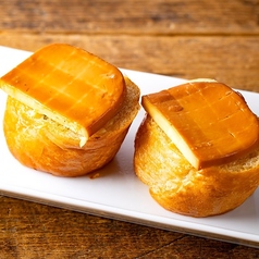 白味噌漬けのクリームチーズのブルスケッタ