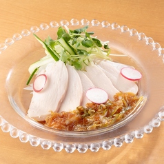 しっとり蒸鶏の焦がしねぎポン酢