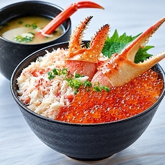 かにいくら丼