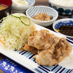 とり天定食～辛子ポン酢でどうぞ！～