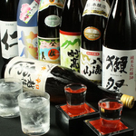 こだわりの地酒と本格焼酎も豊富に取り揃えています