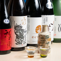 常時10種以上の日本酒はおばんざいとの相性抜群◎