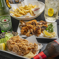 お酒と相性抜群！定番のおつまみなど各種ご用意◎