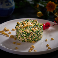 春菊と干し豆腐の細切りの和え物