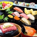 ＜伝統の極上コース5,720円（税込）＞前菜、刺身、焼物、椀物＋8貫の握りで贅沢な時間を★