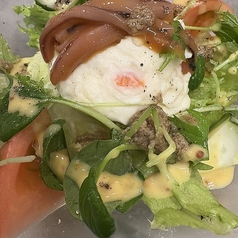 イカ塩辛とポテトサラダ