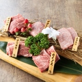 料理メニュー写真&nbsp;黒毛和牛　カルビ希少部位盛り合わせ