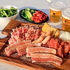 【平日限定】とろ旨豚バラの韓国サムギョプサルBBQコース