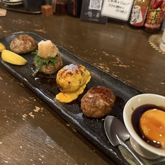 つくね4兄弟(塩/卵黄/チーズ/おろしポン酢各50g)