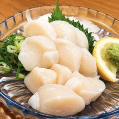 ホタテ貝柱の刺身
