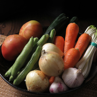 地元の野菜も使用しております。