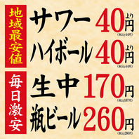 【毎日激安！ドリンクメニューは44円(税込)～】