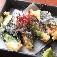 山芋の磯部揚げ～大葉のチーズ包み～