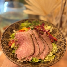 自家製ハムお野菜のサラダ(わさびだれ)