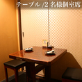 【個室テーブル席】会社帰りのちょい飲みもOK！2名様～個室利用OK！