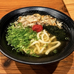 梅こぶかすうどん