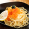 痛風クリームパスタ　痛風の要素まんさいキャビア×いくら。それぞれの旨味と塩味がクリームパスタを引き上げます。ようこそ！痛風街道へ！