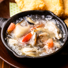 おこげで食べる牡蠣アヒージョ