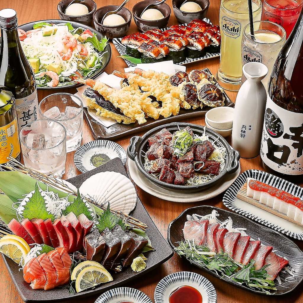 JR和歌山駅近！個室充実！鮮魚をお手頃価格で！2時間飲み放題込みコースいろいろ★