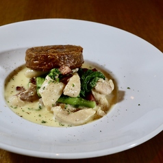 美桜鶏と春野菜のフリカッセ～クリーム煮～